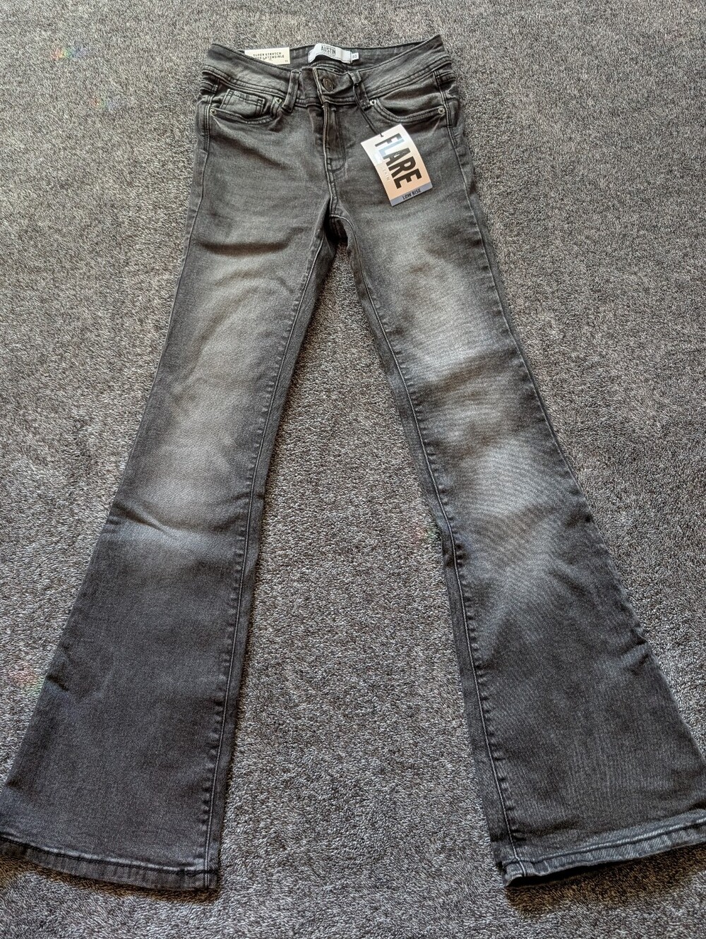 EvasΓ© Austin Super Stretch Flare Jeans Gray NWT